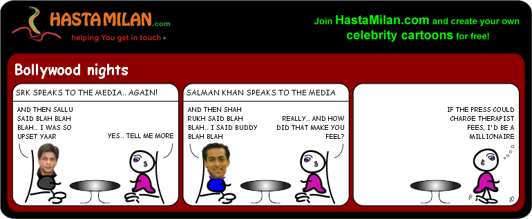 SRK and Salman Khan feud continues cartoon